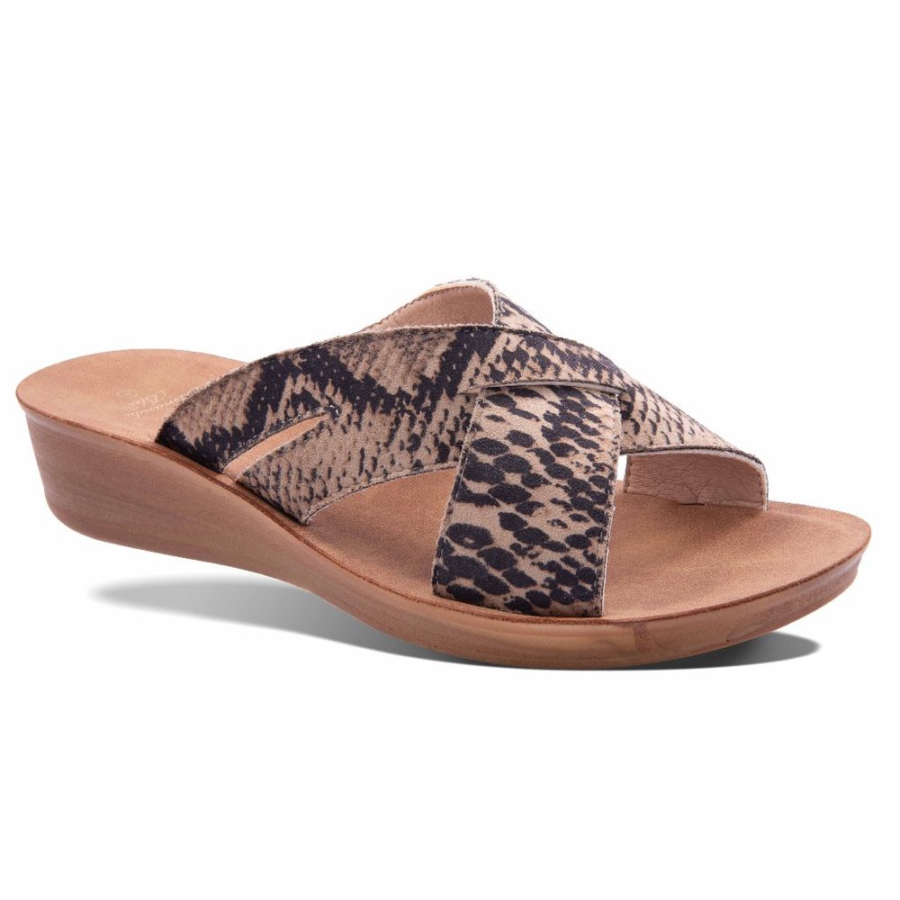 Amanda Blue "Imani" Slide Sandal